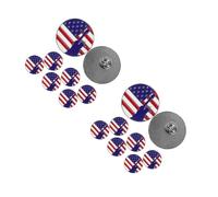 GOTTAJOY 16pcs American Flag Patriotic Brooch Pins Statue of Liberty Enamel Lapel for Independence Day Memorial Celebrations