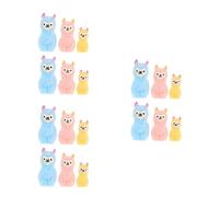 GOTTAJOY 18pcs Mini Resin Alpaca Figurines Cute Tiny Animal Ornaments for Potted Plants Micro Landscape Home Office Desk Bookshelf Decor