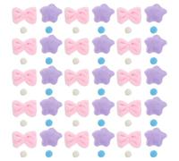 GOTTAJOY 1set Plush Doorway Curtain Diy Fluffy Bowknot Star Ball Garland Hanging String Kawaii Wall Decor for Girls Bedroom