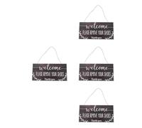 GOTTAJOY 20pcs Rustic Wooden "please Remove Your Shoes" Hanging Sign for Front Door Entryway Home Decor