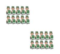 GOTTAJOY 20pcs St Patricks Day Funny Leprechaun Paper Treat Boxes for Irish Shamrock Party Favors and Holiday Decorations