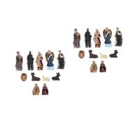GOTTAJOY 22pcs Resin Nativity Figurines Collection Religious Christmas Gift for Catholics Featuring Jesus Birth Scene Indoor Outdoor Decoration