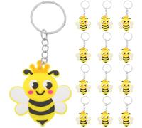 GOTTAJOY 24pcs Adorable Cartoon Bee Charm Keychain for Children's Birthday Parties and Baby Shower Decorations