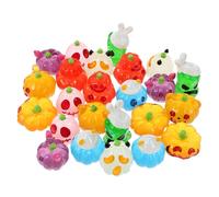 GOTTAJOY 24pcs Glow in The Dark Halloween Miniature Resin Ghost and Pumpkin Figurines for Micro Landscape Party Decorations