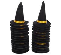 GOTTAJOY 24pcs Mini Felt Witch Hats for Halloween Wine Bottle Cake Decorations Tiny Wizard Hat Party Favors Carnival Table Decor