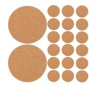 GOTTAJOY 25pcs Self-adhesive Cork Coasters Round Non-slip Heat Resistant Table Mats for Home Decor Cups Furniture Protection