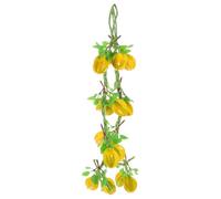GOTTAJOY 2pcs Artificial Star Fruit Garland with Green Leaves Fake Hanging Plants for Home Wall Wedding Party Decor