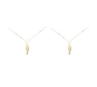 GOTTAJOY 2pcs Beach Charm Fish Drop Necklace Ocean Style Dainty Metal Jewelry for Women Fashion
