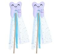 GOTTAJOY 2pcs Blue 3d Tooth Fairy Magic Wand for Kids Party Dress Up Performance Props
