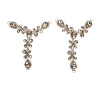 GOTTAJOY 2pcs Detachable Alloy Rhinestone Shoe Chains for Women Summer Beach Sandals Wedding Casual Decorations