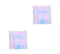 GOTTAJOY 2pcs Iridescent Window Film Clear Holographic Self-adhesive Privacy Sticker Decorative Dichroic Vinyl for Home Office Glass Decor