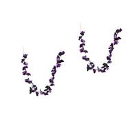 GOTTAJOY 2pcs Lifelike Purple Led Rose Vine Garland for Halloween Party Wedding Home Bar Decoration