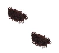 GOTTAJOY 2pcs Men's Curly Afro Wig Short Synthetic Hairpiece for Cosplay Party Costume Events