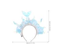 GOTTAJOY 2pcs Mermaid Headband for Kids Glowing Hair Accessories Iridescent Shell Hairband Ocean-themed Party Favor Birthday Dress-up