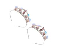 GOTTAJOY 2pcs Mermaid Seashell Tiara Crown Ocean Theme Fake Pearl Rhinestone Headband for Birthday Parties Halloween Princess Costume Cosplay