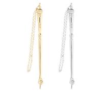 GOTTAJOY 2pcs Metal Torah Pointer with Chain 17cm Gold & Silver Onion Head for Jewish Bible Reading Decorations Ideal Mitzvah Gift for Adults