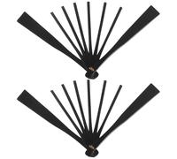 GOTTAJOY 2pcs Mini 6cm Handheld Chinese Folding Fan Skeleton for Kids Diy Party Decoration Portable Plastic