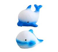 GOTTAJOY 2pcs Miniature Whale and Dolphin Resin Aquarium Ornament Micro Landscape Marine Animals Decor for Fish Tanks