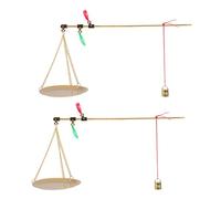 GOTTAJOY 2pcs Portable Handheld Copper Scale with 100g Precision Weight for Herbs Kitchen Baking Vintage Traditional Design