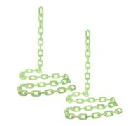 GOTTAJOY 2pcs Realistic Glow in The Dark Plastic Chains for Halloween Haunted House Costume Accessories Reusable Adjustable Props