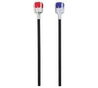 GOTTAJOY 2pcs Royal Blue Halloween Cosplay Plastic Crown Wand King Queen Prince Princess Role Play Scepter Walking Sticks Dress-up Party Costume Accessories