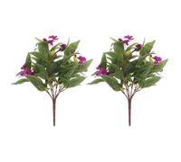 GOTTAJOY 2pcs Small Lifelike Purple Artificial Flowers for Wedding Home and Garden Decor Faux Floral Arrangements