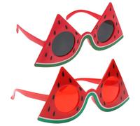 GOTTAJOY 2pcs Watermelon Party Glasses Funny Fruit Shaped Sunglasses Reusable Eyewear for Pool Summer Picnic Masquerade Adults Kids Photo Booth Props