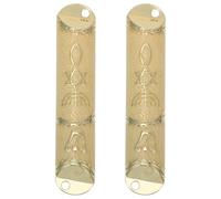 GOTTAJOY 2set Metal Mezuzah Case with Scroll Jewish Blessing Home Decor Religious Gift Star of David Jerusalem Wall Ornament for House Door