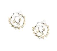 GOTTAJOY 2sets Daisy Floral Crown Wristband Set for Women Wedding Party Festival Photo Props with Natural Elegant Design