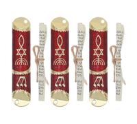 GOTTAJOY 3 Sets Metal Mezuzah Case for Doorway Traditional Jewish Blessing Decor Religious Occasion Hebrew House Scroll