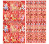 GOTTAJOY 300pcs Chinese New Year Red Envelopes for of The Horse Lucky Money Packets with Design Spring Festival Hong Bao Wedding Birthday Gifts