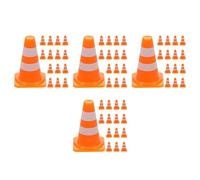 GOTTAJOY 320pcs Mini Traffic Cones Road Signs Roadblock Toys Simulation Scene Props for Sand Table Engineering Construction