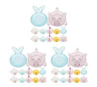 GOTTAJOY 36pcs Creative Cute Animal Swim Rings Figurines for Aquarium Ecosystem Diy Decoration Accessories