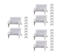 GOTTAJOY 36pcs Miniature Park Bench Models for Dollhouse Mini Landscape Decor Medium Size Photography Props