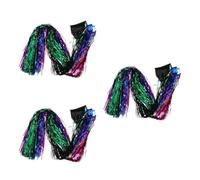 GOTTAJOY 3packs Christmas Tree Tinsel Garland Sparkly Foil Fringe Decorations for Holiday Party Diy Ornament Strips 18cm X 1m