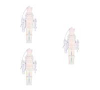 GOTTAJOY 3pcs Acrylic Nutcracker Pendant Christmas Tree Hanging Ornament Creative Walnut Soldier Decor for Holiday Festivities