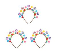 GOTTAJOY 3pcs Cartoon Lollipop Headband for Girls Sweet Princess Hair Hoop Birthday Party Accessories