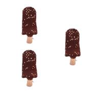 GOTTAJOY 3pcs Creative Ice Cream Shaped Pillow Soft Plush Decorative Cushion for Home Kids Room Party Props and Window Display 40cm Chocolate Style