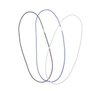GOTTAJOY 3pcs Elastic Trash Can Bands with 70cm Circumference, Durable Nylon Garbage Bag Holders for Kitchen Waste Bins, Home Use in Black, White, Blue