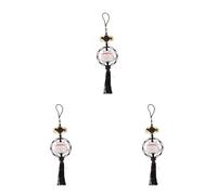 GOTTAJOY 3pcs Fortune Cat Car Charm Hanging Pendant Ceramic Maneki Neko Rearview Mirror Decor Accessory for Auto Interior
