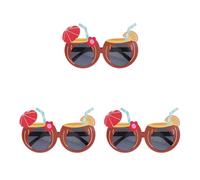 GOTTAJOY 3pcs Hawaiian Coconut Glasses Funny Novelty for Beach Parties Luau and Photobooth Props Adults
