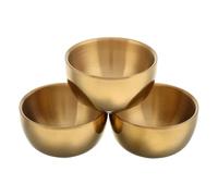 GOTTAJOY 3pcs Insulated Shatterproof 304 Stainless Steel Wine Glasses for Home Parties Cold Hot Drinks Gold Finish