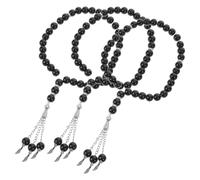 GOTTAJOY 3pcs Islamic Prayer Beads Bracelet Handheld Rosary Muslim Religious Jewelry for Men Women Portable Spiritual Meditation Accessory