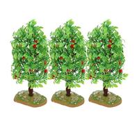 GOTTAJOY 3pcs Miniature Artificial Fruit Tree Models for Dollhouse Sand Table Landscape Decorations