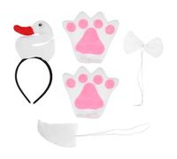 GOTTAJOY 3sets Cartoon 3d Goose Headband with Gloves Tail Costume for Kids Halloween Birthday Party Performances