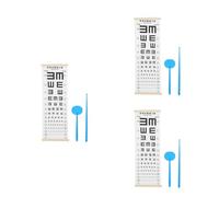 GOTTAJOY 3sets Eye Charts for Kids Visual Accuracy Test with Wooden Frame and Canvas Double-sided Wall Hanging for Classroom Home Exams