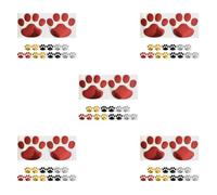 GOTTAJOY 40pairs Dog Paw Car Stickers Scratch Decoration in Red Silver Gold Black for Vehicles Trucks Suvs Motorcycles