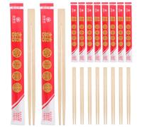 GOTTAJOY 40pairs Red Bagged Chopsticks with Toothpick Featuring Lucky Fu Lu Shou Xi Design for Wedding Chinese New Year Birthday Celebrations Traditional Wooden Tableware