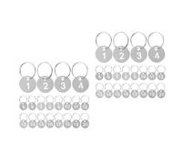 GOTTAJOY 40pcs Engraved Metal Number Tags with Hanging Chain for Key Organization and Locker Identification