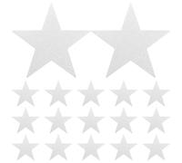 GOTTAJOY 48pcs Silver Glitter Star Cutouts for Classroom Bulletin Board Decor Diy Craft and Creative Drawing